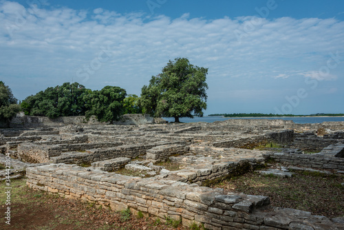 Ruins of ancient Roman villa in Brijuni (also known as Brioni) National Park (island in Adriatic sea, near Pula), Istria region, Croatia