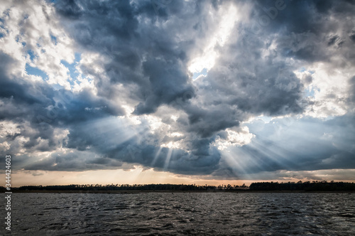 Dramatic weather scenery on Swedish sea coast