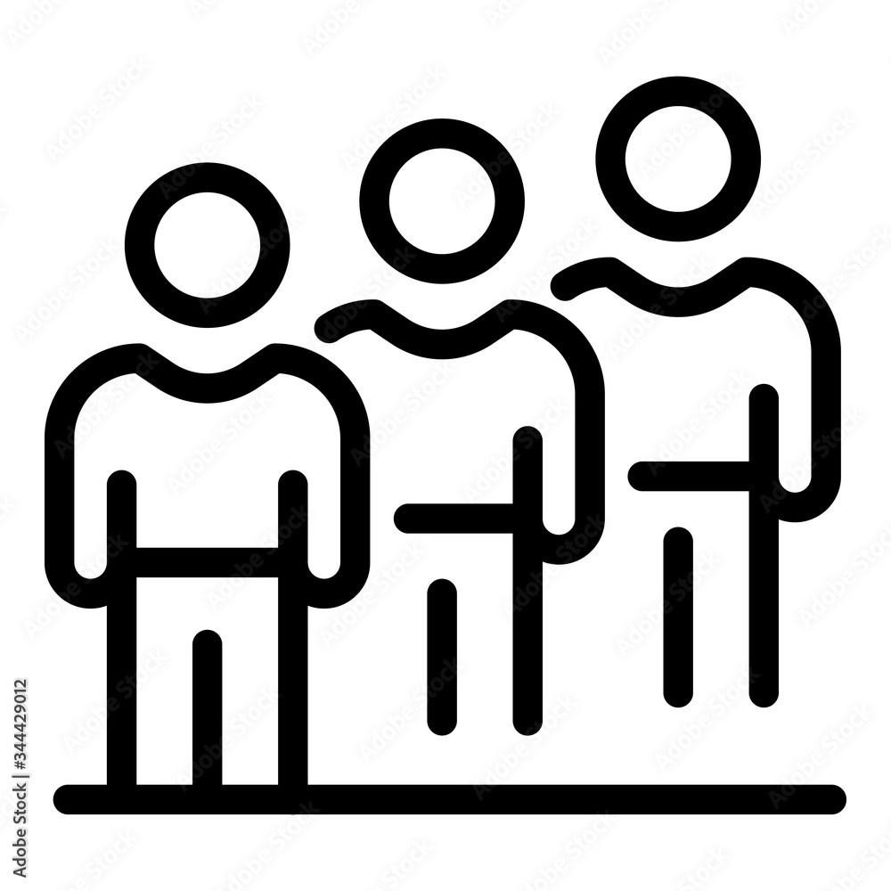Advertising group icon. Outline advertising group vector icon for web design isolated on white background Advertising group icon. Outline advertising group vector icon for web design isolated on white background