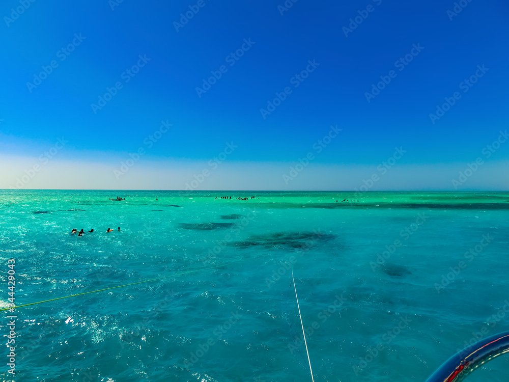 Obraz premium The tourists in Ras Mohamed National Park
