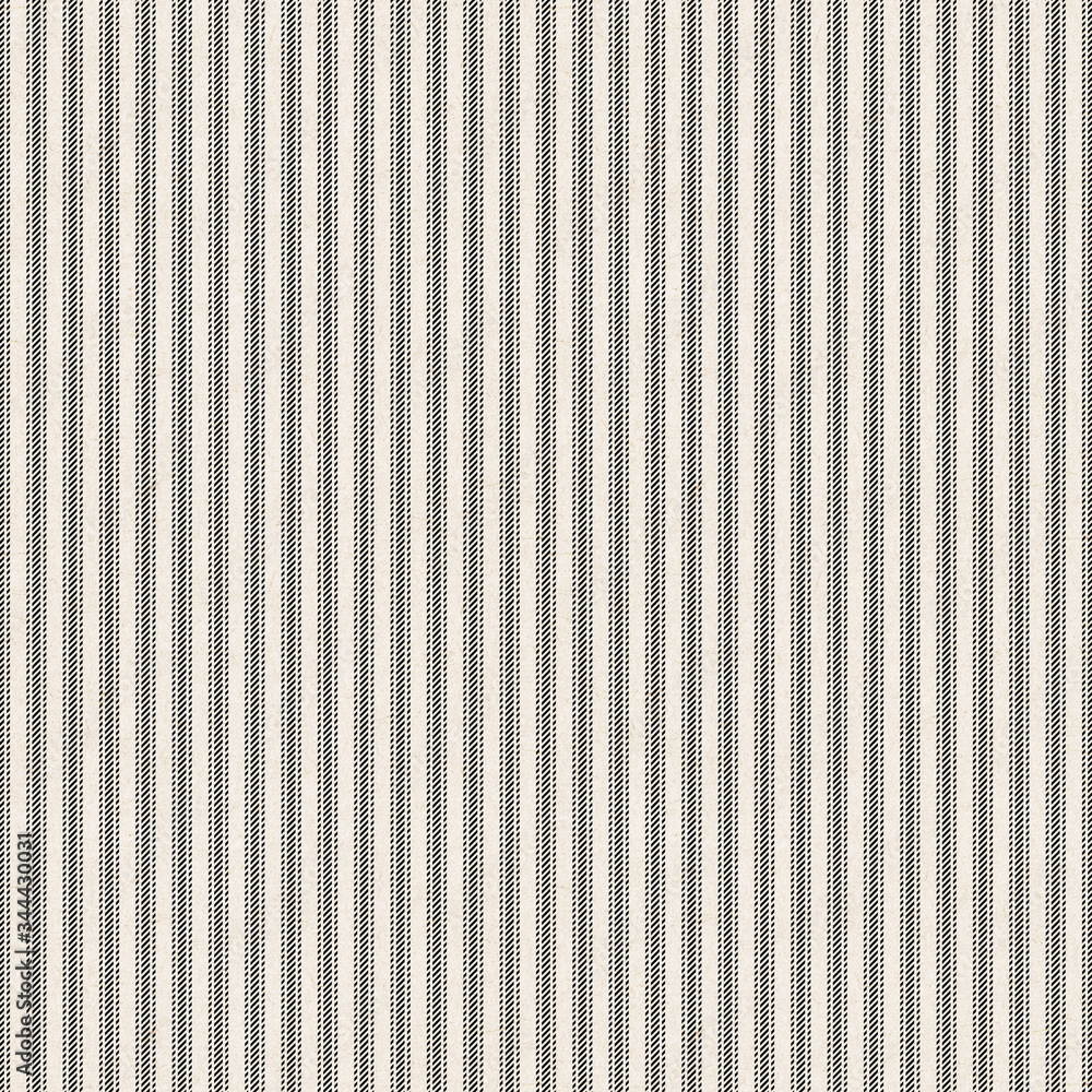 © Mai - Ticking Stripes - Classic ticking stripes seamless pattern on vintage textured background