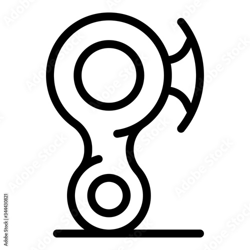 Climbing hook icon. Outline climbing hook vector icon for web design isolated on white background