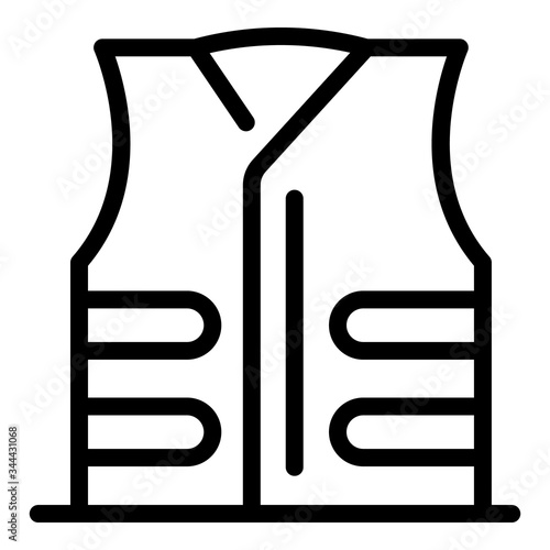 Scout vest icon. Outline scout vest vector icon for web design isolated on white background