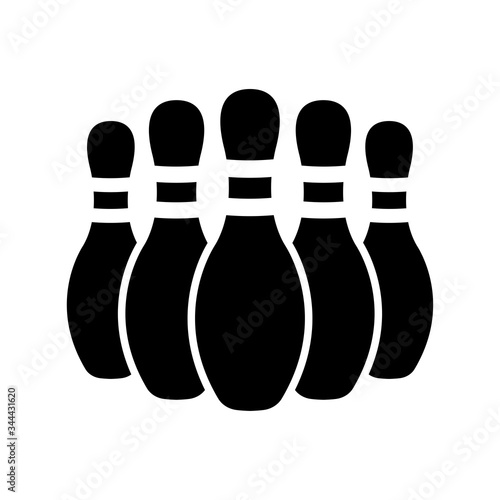 bowling - pin bowling icon vector design template