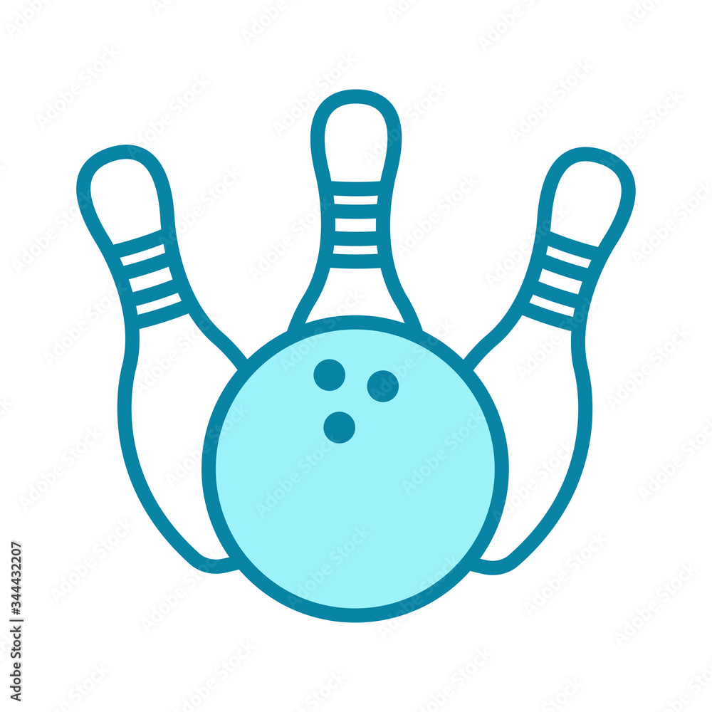 bowling - pin bowling icon vector design template bowling - pin bowling icon vector design template