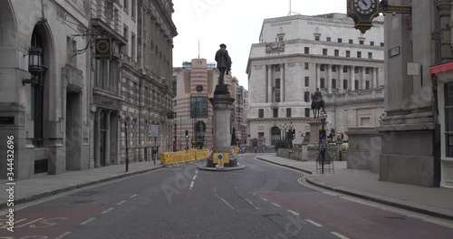 Bank of England, Empty London during the coronavirus lockdown, A lonely city curing the pandemic