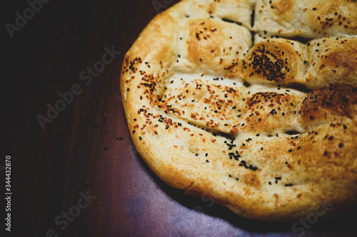 ramadan pita with sesame seeds.