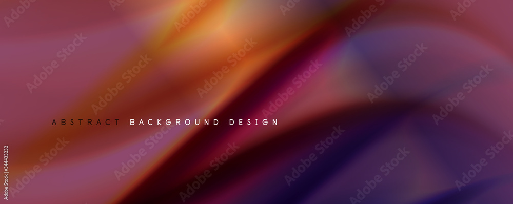 Wave liquid style lines with shadows and light on gradient background Wave liquid style lines with shadows and light on gradient background