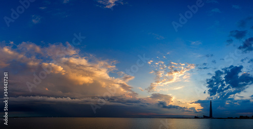 sunset over the sea