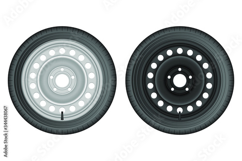 Car tyre vector design illustration isolated on white background 