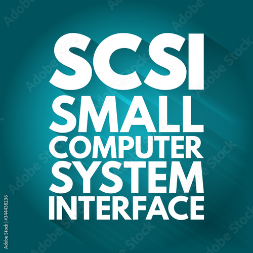 SCSI - Small Computer System Interface acronym, technology concept background