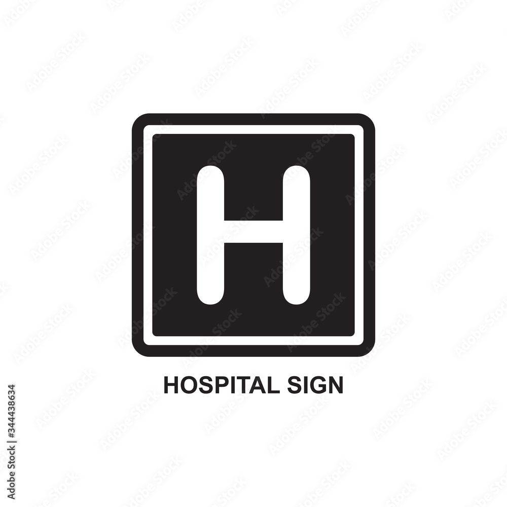 HOSPITAL SIGN ICON , MEDICAL ICON VECTOR HOSPITAL SIGN ICON , MEDICAL ICON VECTOR