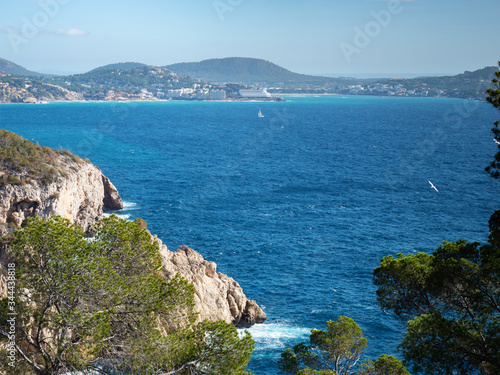 Beautiful hillside  and  view to bay Sa Llobassa photo