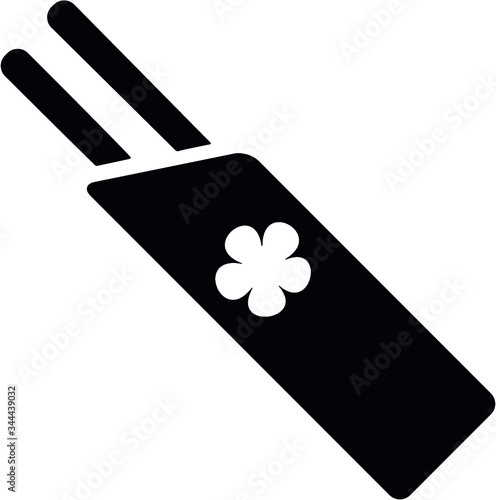Simple Black Flat Drawing of a Japanese Culture Symbol of  Chopsticks  photo