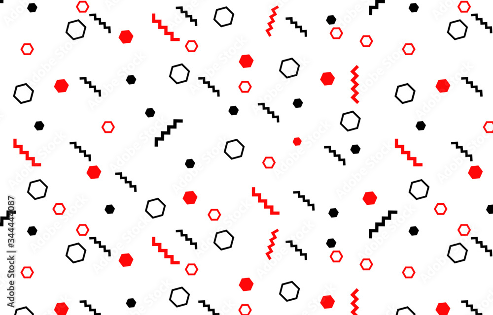 geometric shapes in a specific sequence. red-black geometric shapes on a white background geometric shapes in a specific sequence. red-black geometric shapes on a white background