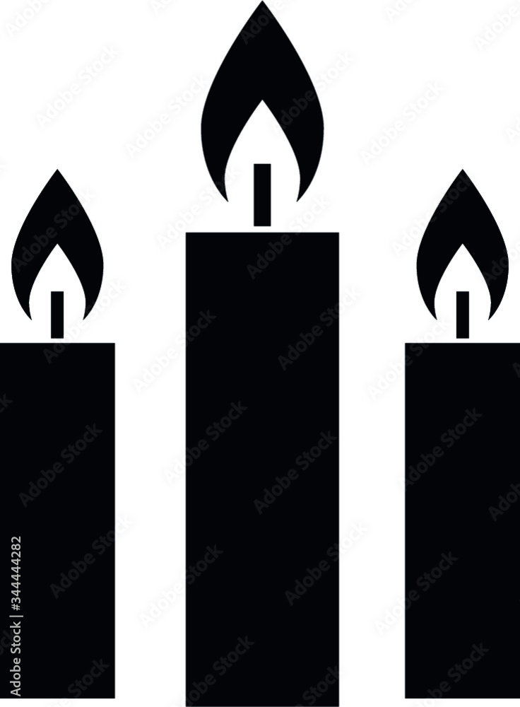Black Flat Silhouette of a Christian Symbol for Church Candles Black Flat Silhouette of a Christian Symbol for Church Candles