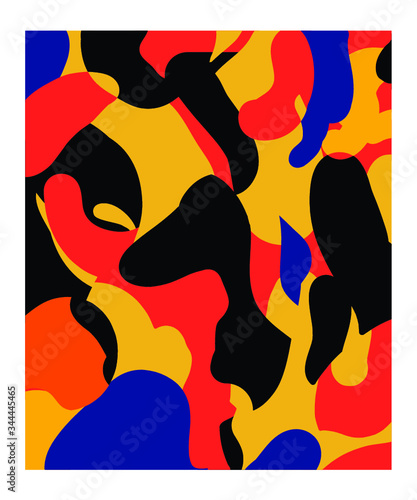 Street based graffiti alphabet and Skull Illustration with abstract background