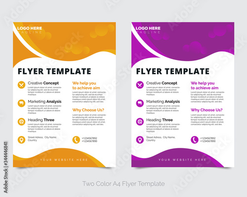 Corporate flyer layout design for business flyer, business brochure, poster, annual report, leaflet, magazine or book cover template