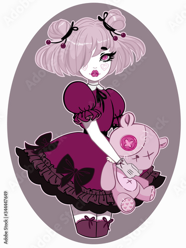 beautiful girl dressed in lolita style