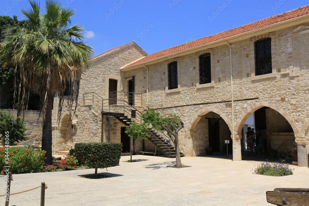 medieval Larnaka castle courtyard