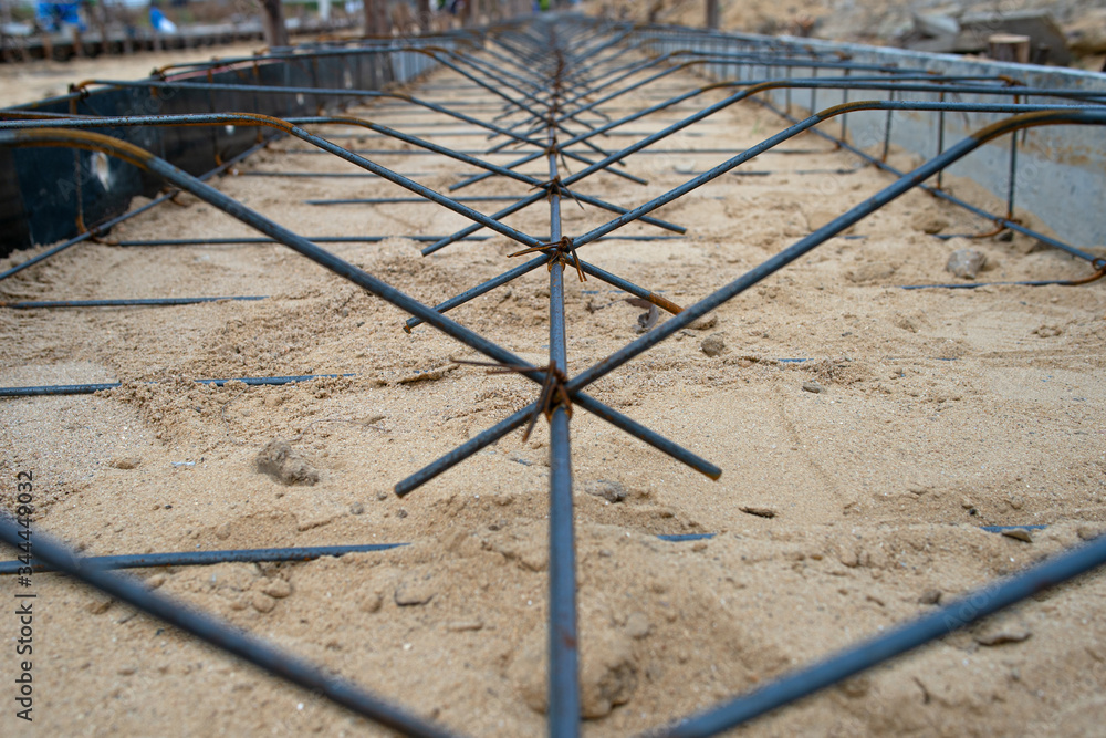 Close up Steel grating for construction in site work Close up Steel grating for construction in site work