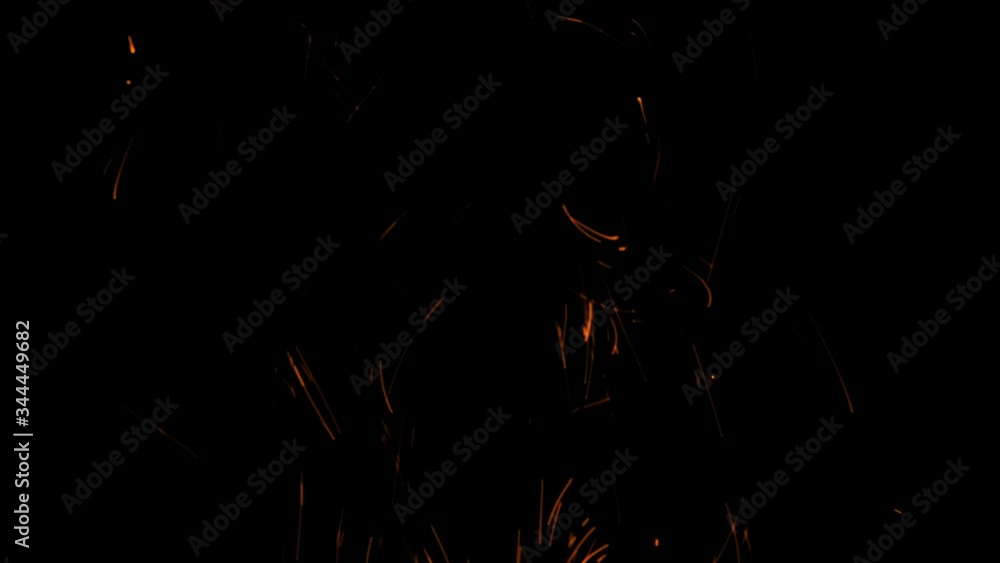 4K Fire Sparks flying up Randomly with alpha Matte Channel 4K Fire Sparks flying up Randomly with alpha Matte Channel