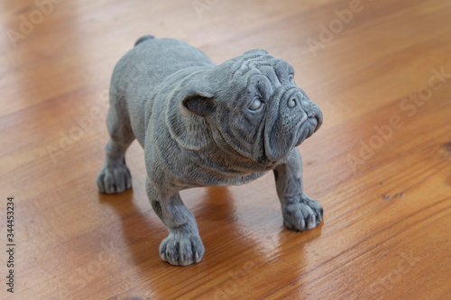 a statuette of an English bulldog in a pose for reference