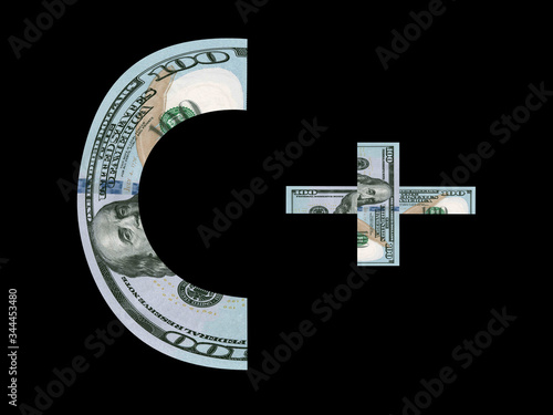 C rating agency, letters of dollar bills, energy saving battery photo