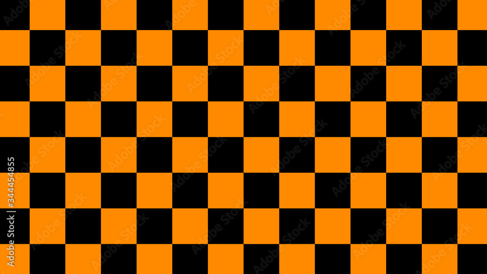 Orange & black checker board,New chess board abstract background Orange & black checker board,New chess board abstract background