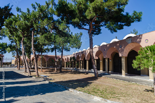 The old Greek church Vlatadon Monastery in Thessaloniki in Greece. Ancient religious buildings photo