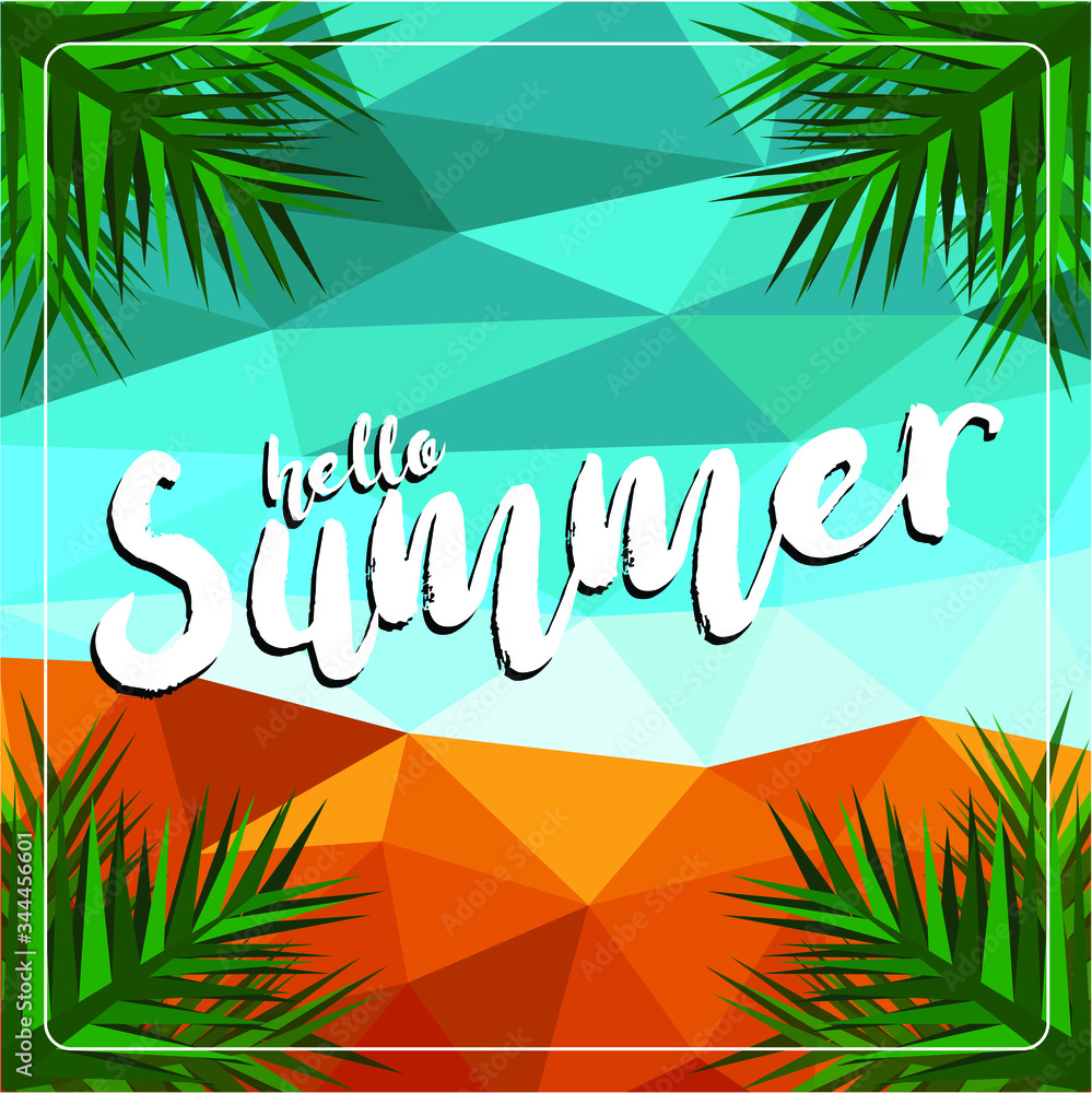 Summer Holidays Banner background color vector