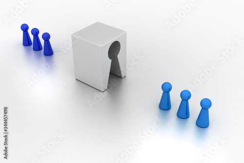 Challenge and competition concepts, original 3d rendering