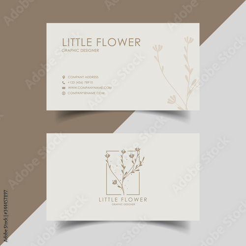 Minimal business card design template.