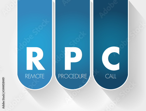 RPC - Remote Procedure Call acronym, technology concept background