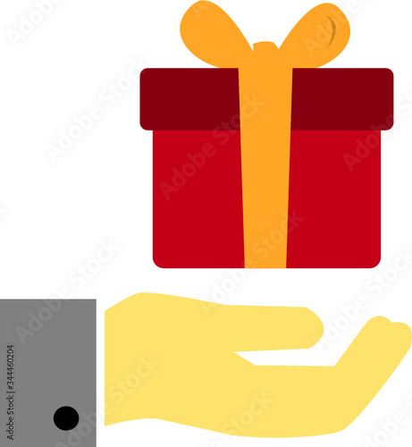 Gift box or present giving vector icon