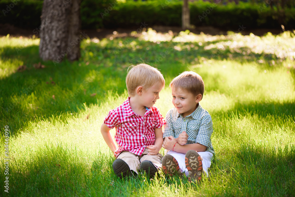 These two boys are best friends. Friends for life. These two boys are best friends. Friends for life.