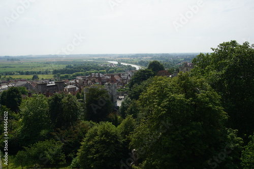 View on Arundel market town from Arundel Castle, August 2019