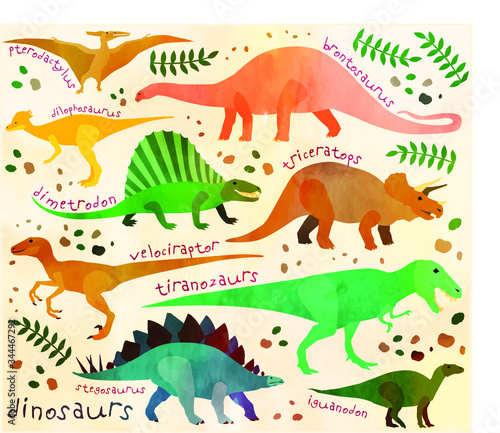 Pattern with dinosaurs