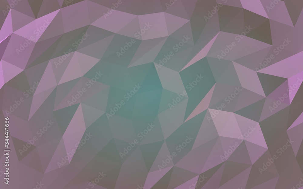 Abstract triangle geometrical violet background. Geometric origami style with gradient. 3D illustration