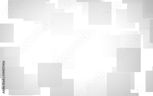 White abstract background. Misty backdrop with grey squares. 3D illustration