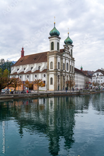 Jesuit Church (1667-1673) first large baroque church north from Alps, Lucerne, Switzerland