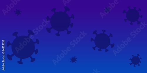 background with coronavirus, image of the virus 