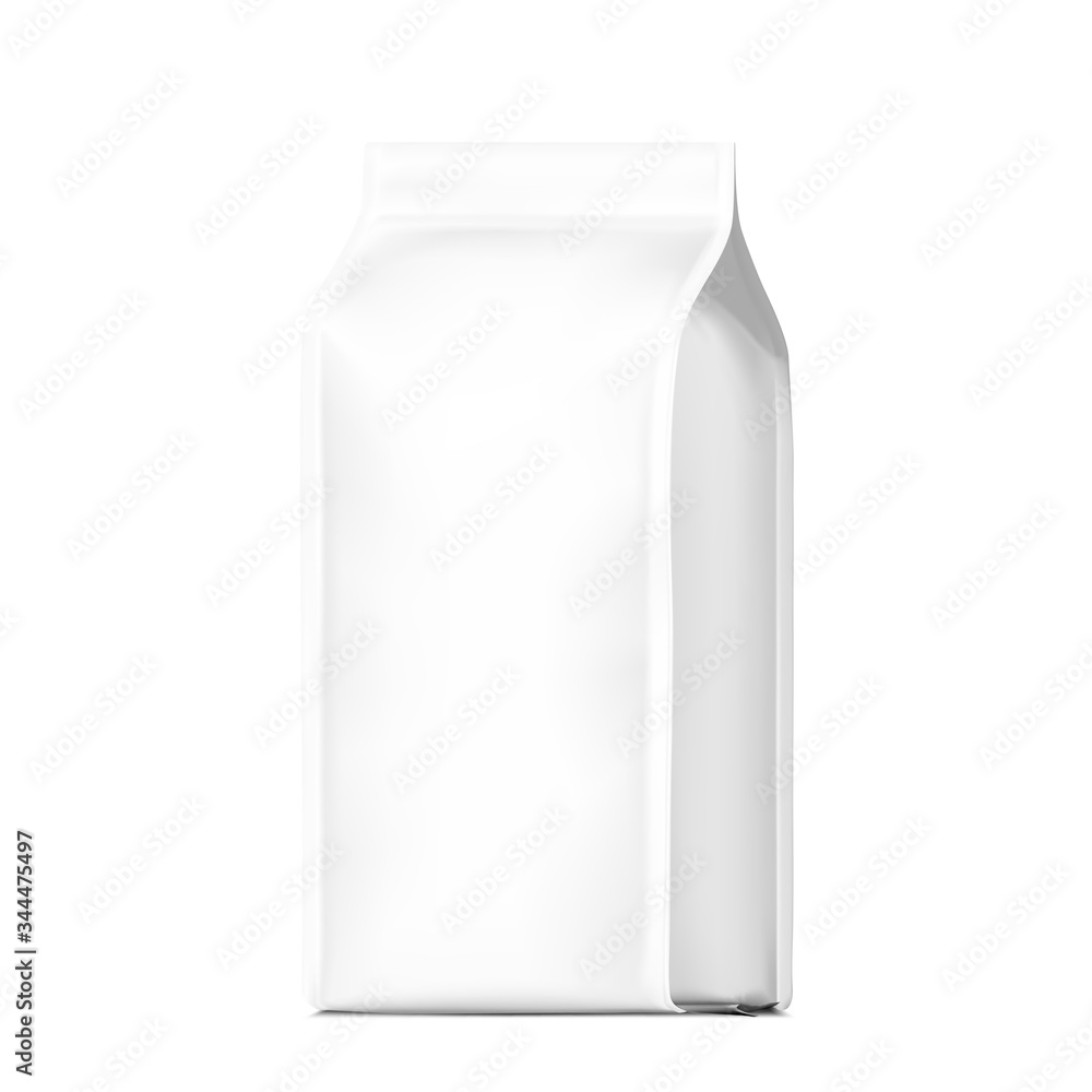 Realistic food bags isolated on white background. Isometric view. Vector illustration. Can be use for template your design, presentation, promo, ad. EPS 10.	