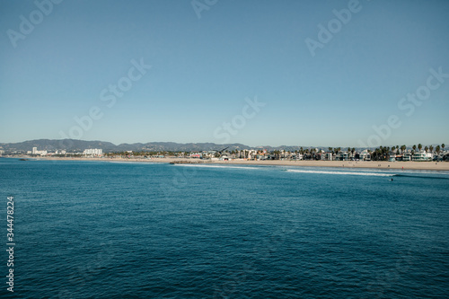 view of the sea and the city