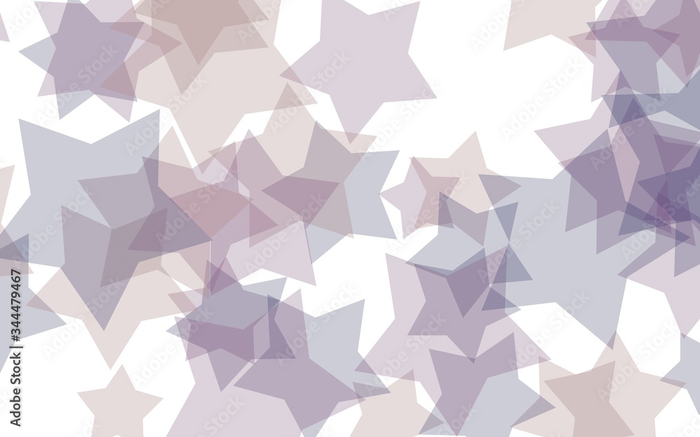 Gray translucent stars on a white background. Gray tones. 3D illustration Gray translucent stars on a white background. Gray tones. 3D illustration