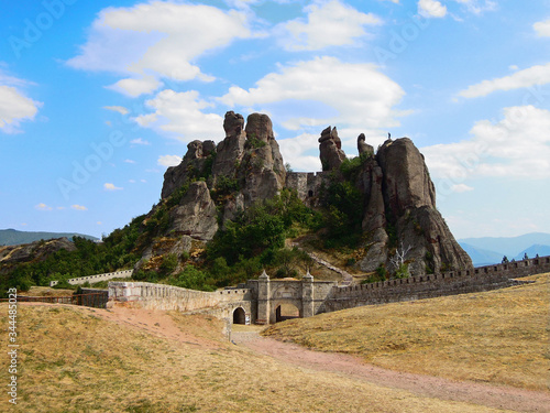 View on the Belogradchik fortress and the strangely shaped rocks around it, Belogradchik, Bulgaria