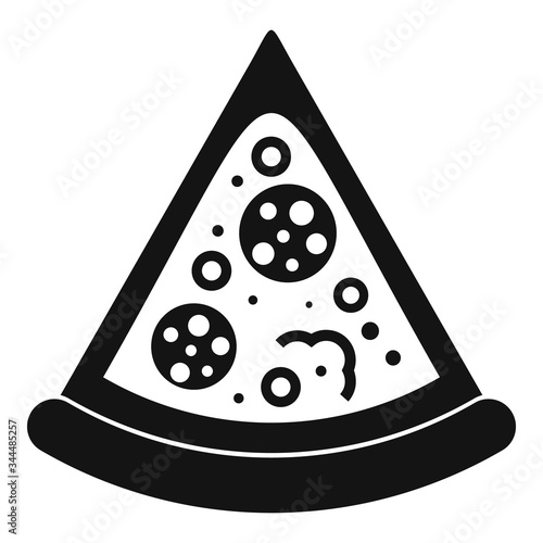 Delivery pizza slice icon. Simple illustration of delivery pizza slice vector icon for web design isolated on white background