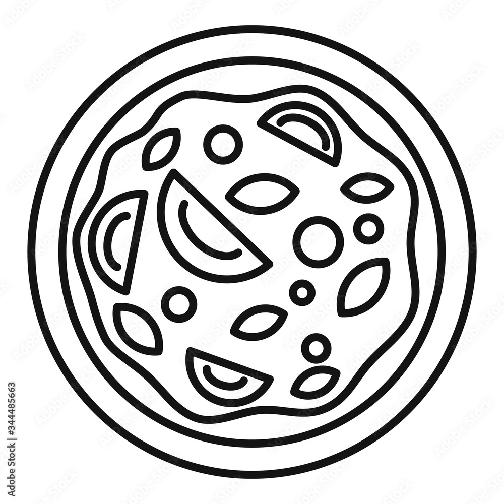 Italian pizza icon. Outline italian pizza vector icon for web design isolated on white background Italian pizza icon. Outline italian pizza vector icon for web design isolated on white background