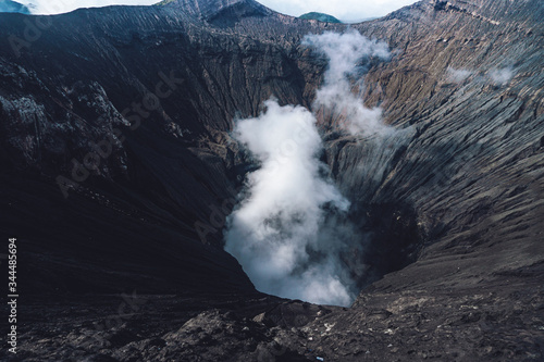Photo of smoke volcano crater on Java island © Nicolas Gregor