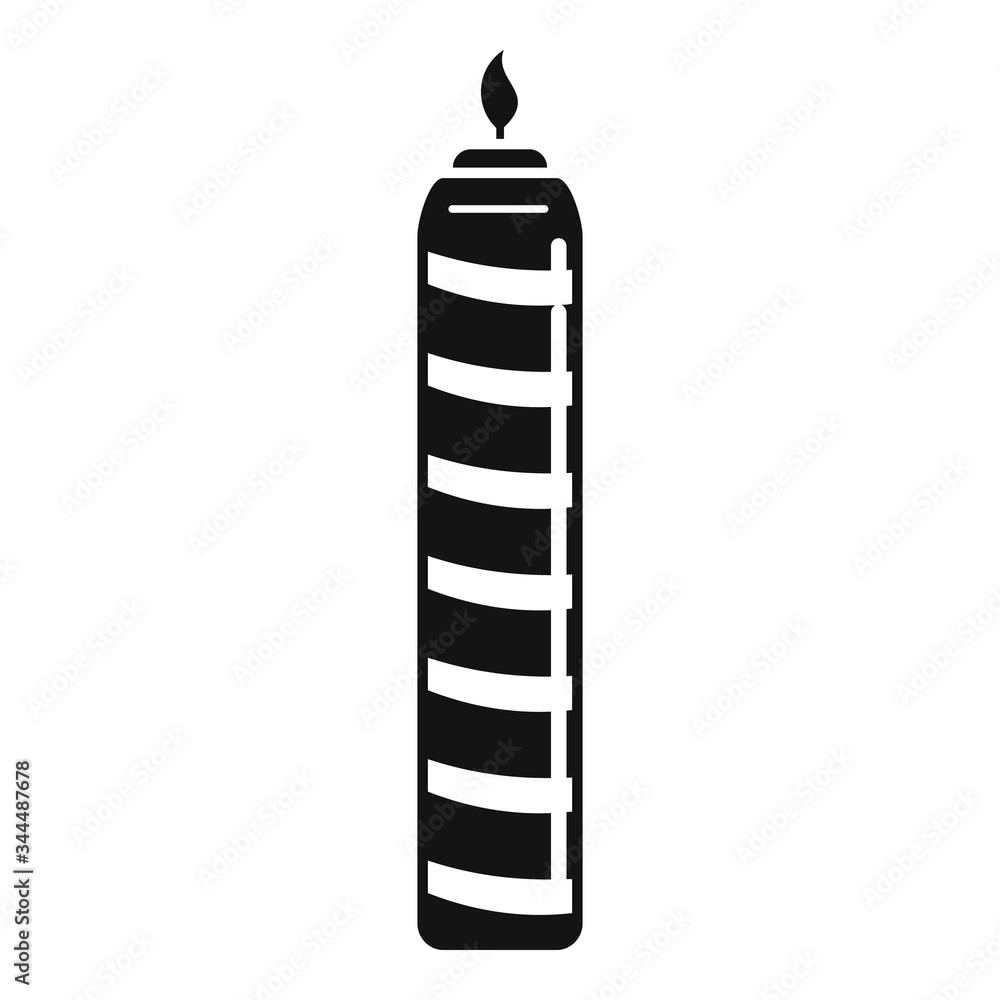 Design birthday candle icon. Simple illustration of design birthday candle vector icon for web design isolated on white background Design birthday candle icon. Simple illustration of design birthday candle vector icon for web design isolated on white background